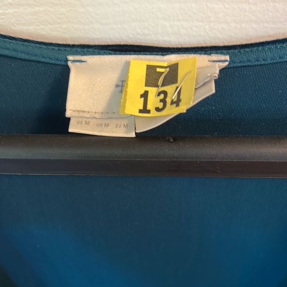 BHLDN from Anthropologie Velvet Wrap dress in emerald green - Picture 8 of 9